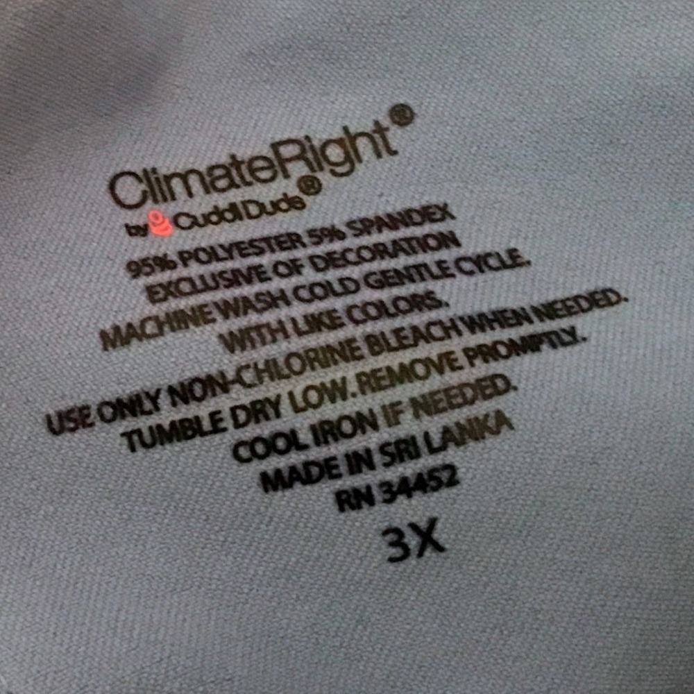 ClimateRight by Cuddl Duds Womens 3X Light Blue Elastic Waist Pocket Pants - Picture 4 of 6